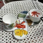 tazzine con piatto a cuore incrociato